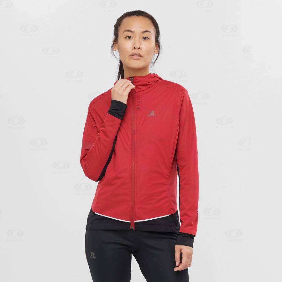 Salomon Jackets LIGHT SHELL Women's Softshell Jackets Red | AU-M1615