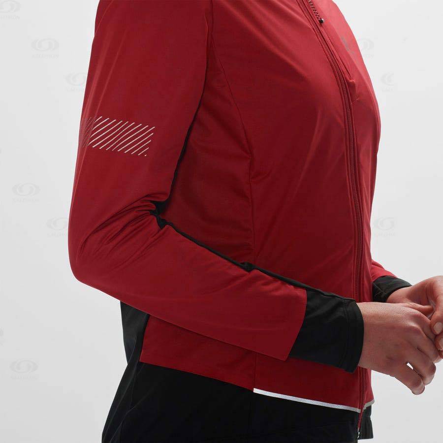 Salomon Jackets LIGHT SHELL Women's Softshell Jackets Red | AU-M1615