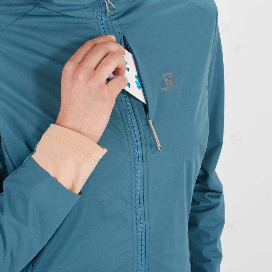 Salomon Jackets LIGHT SHELL Women's Softshell Jackets Blue | AU-O1012