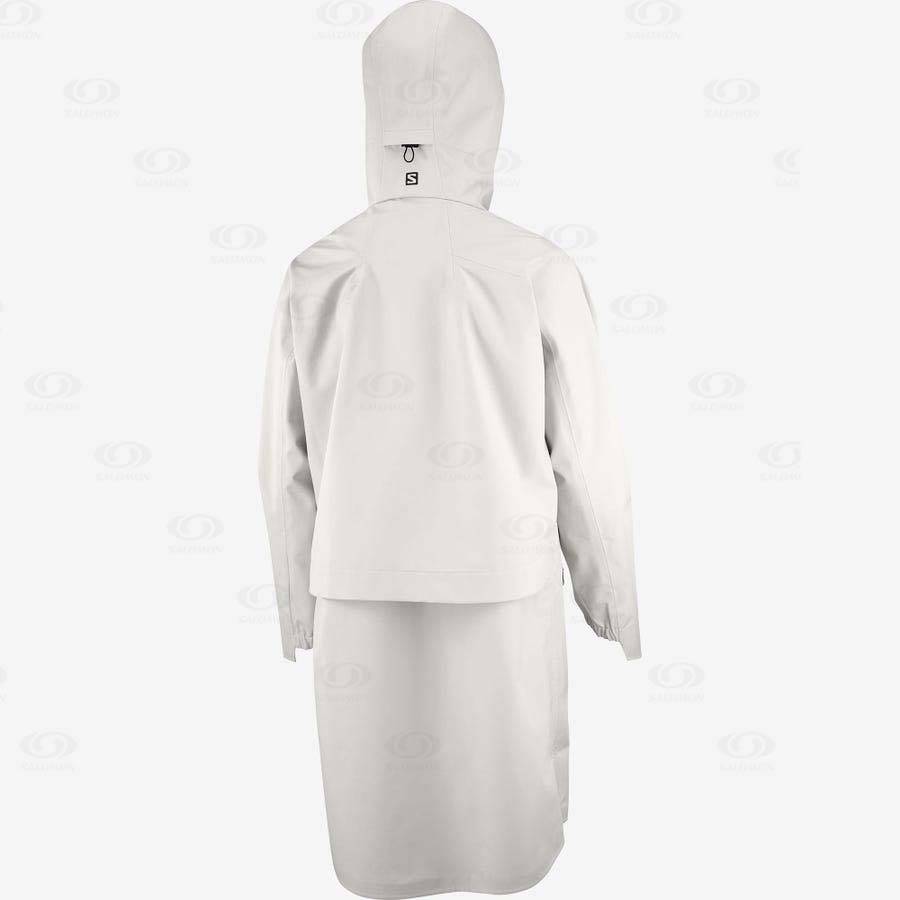 Salomon Jackets OUTLIFE WP COMMUTER PARKA W Women's Softshell Jackets White | AU-O1523