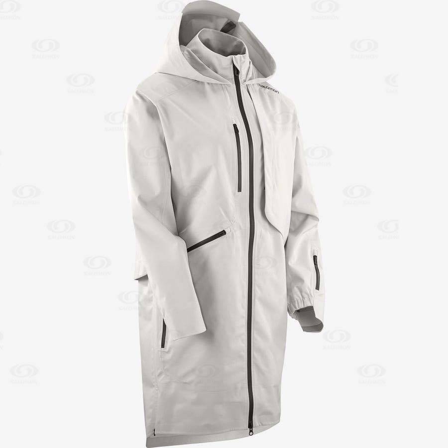 Salomon Jackets OUTLIFE WP COMMUTER PARKA W Women's Softshell Jackets White | AU-O1523