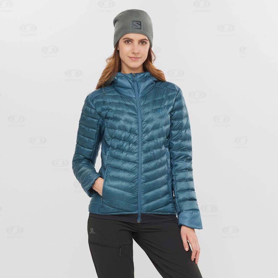 Salomon Jackets OUTLINE DOWN Women's Softshell Jackets Blue | AU-N2072