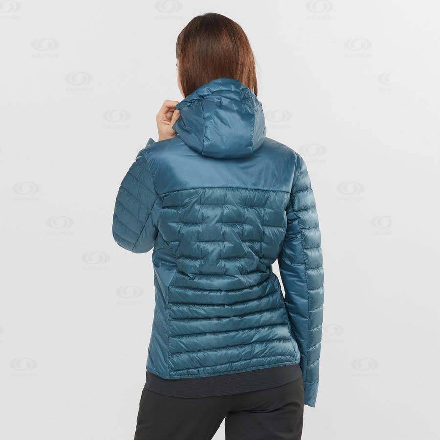 Salomon Jackets OUTLINE DOWN Women's Softshell Jackets Blue | AU-N2072