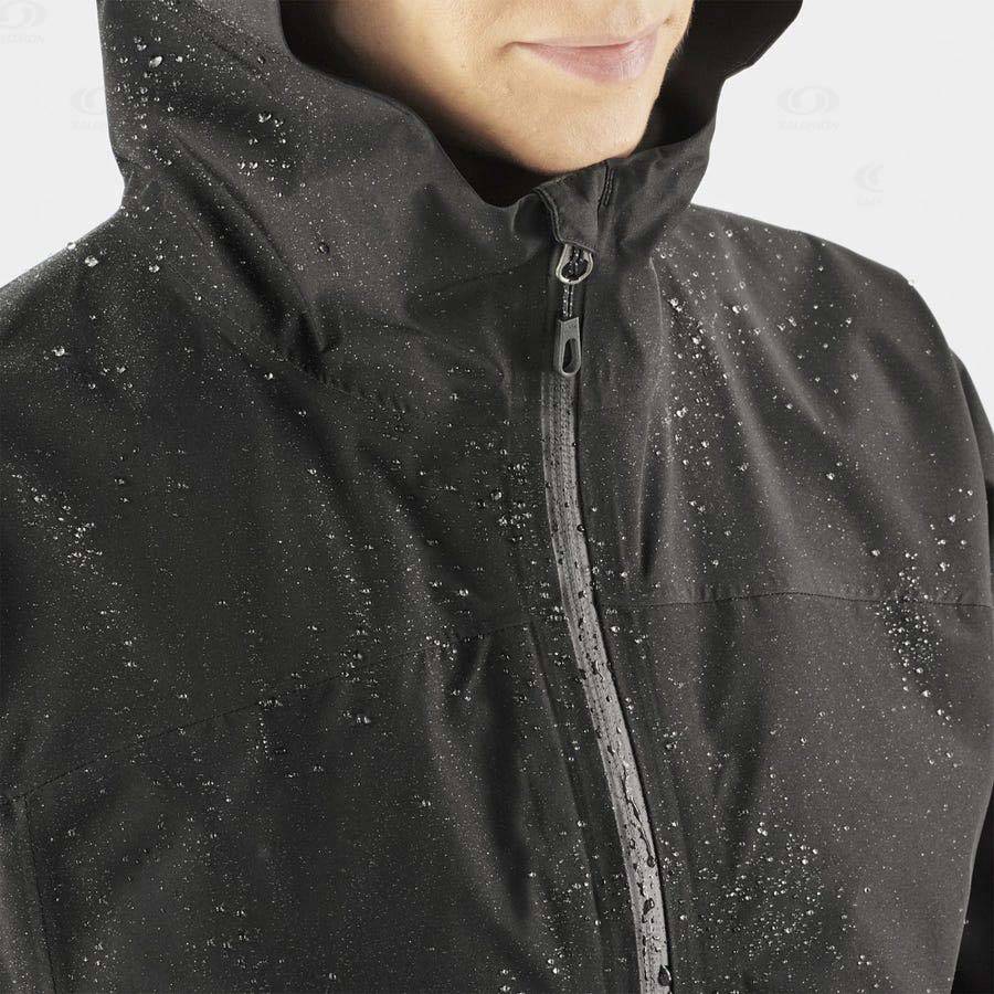 Salomon Jackets OUTLINE GORE-TEX 2.5L Women's Softshell Jackets Black | AU-M1230