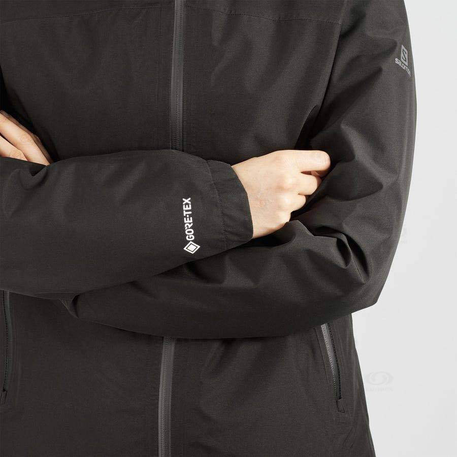 Salomon Jackets OUTLINE GORE-TEX 2.5L Women's Softshell Jackets Black | AU-M1230