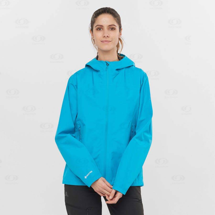 Salomon Jackets OUTLINE GORE-TEX 2.5L Women's Softshell Jackets Blue | AU-N1127