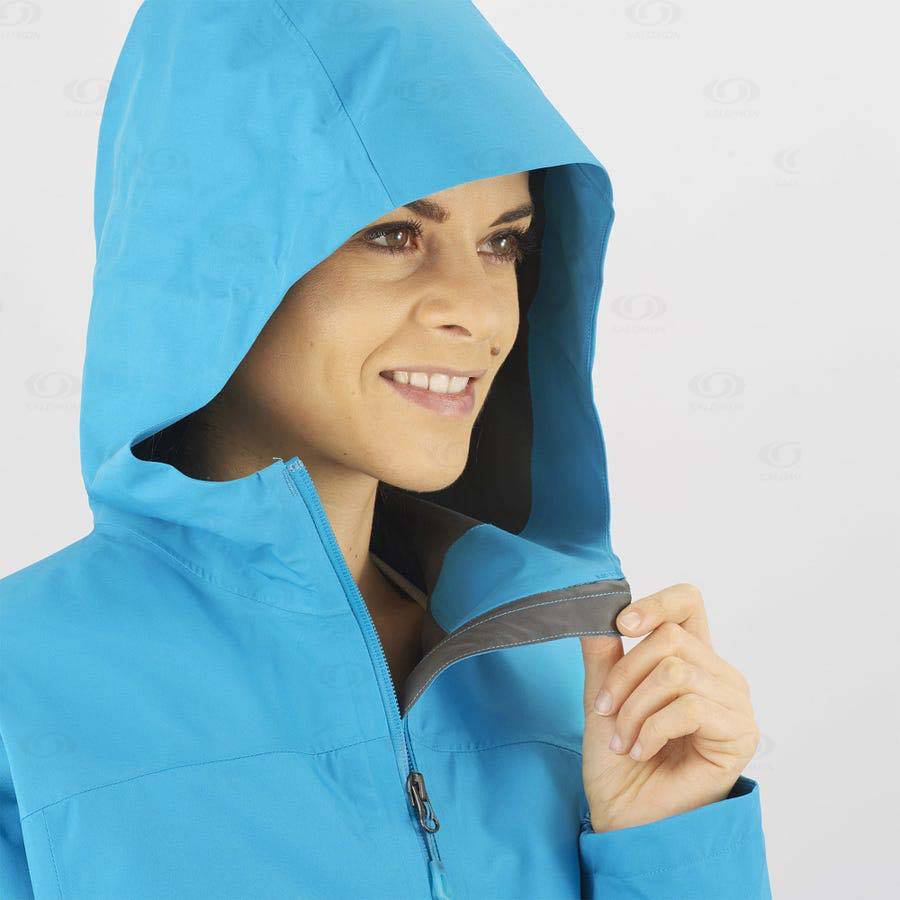 Salomon Jackets OUTLINE GORE-TEX 2.5L Women's Softshell Jackets Blue | AU-N1127