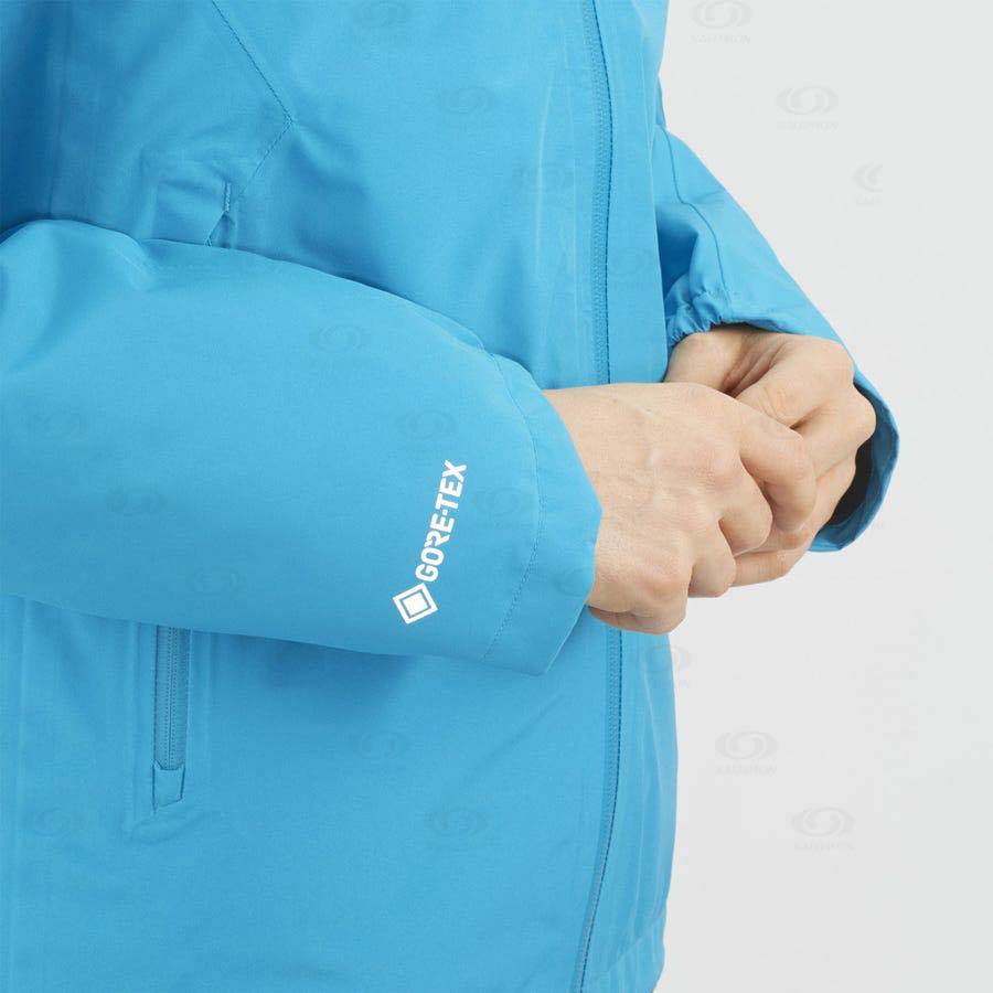 Salomon Jackets OUTLINE GORE-TEX 2.5L Women's Softshell Jackets Blue | AU-N1127