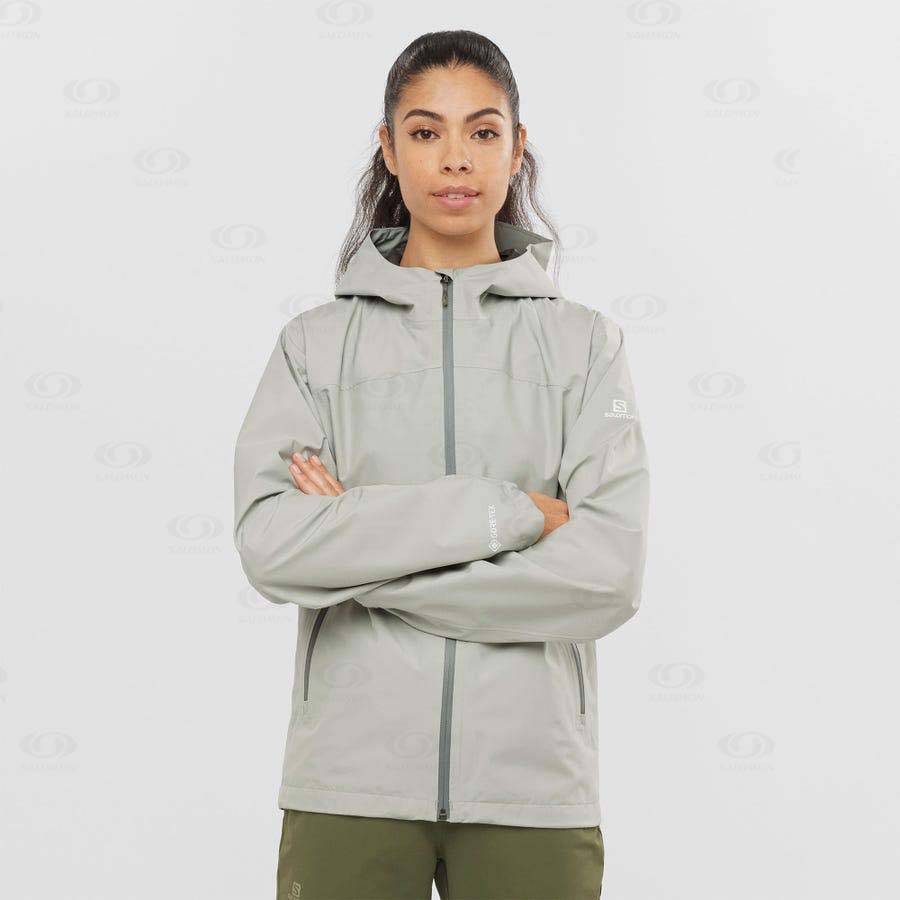 Salomon Jackets OUTLINE GORE-TEX 2.5L Women's Softshell Jackets White | AU-O1637