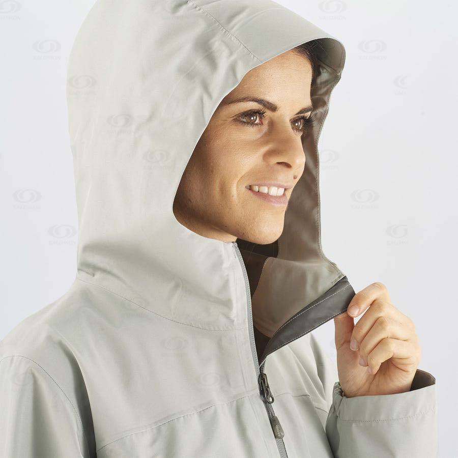 Salomon Jackets OUTLINE GORE-TEX 2.5L Women's Softshell Jackets White | AU-O1637