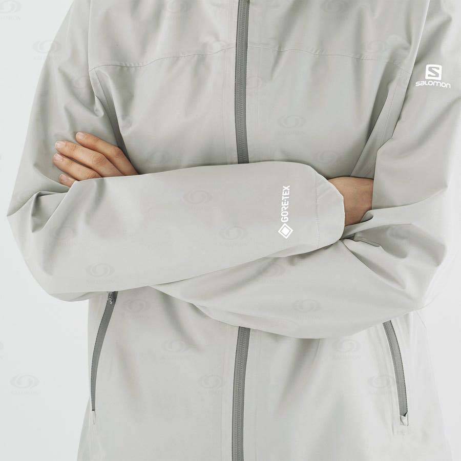 Salomon Jackets OUTLINE GORE-TEX 2.5L Women's Softshell Jackets White | AU-O1637