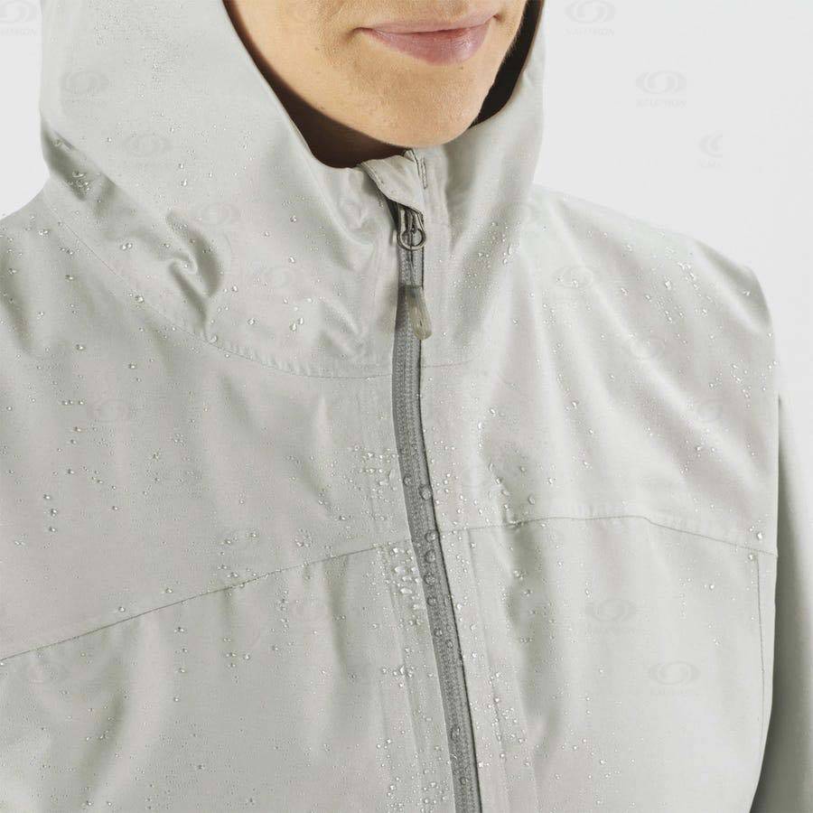 Salomon Jackets OUTLINE GORE-TEX 2.5L Women's Softshell Jackets White | AU-O1637