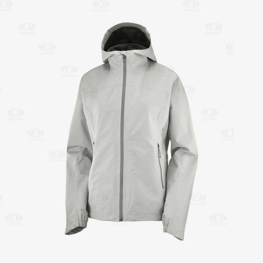 Salomon Jackets OUTLINE GORE-TEX 2.5L Women\'s Softshell Jackets White | AU-O1637