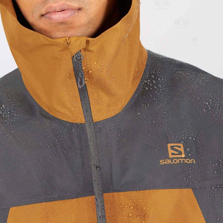 Salomon Jackets OUTLINE GORE-TEX 2.5 LAYERS Men's Softshell Jackets Yellow | AU-A2242