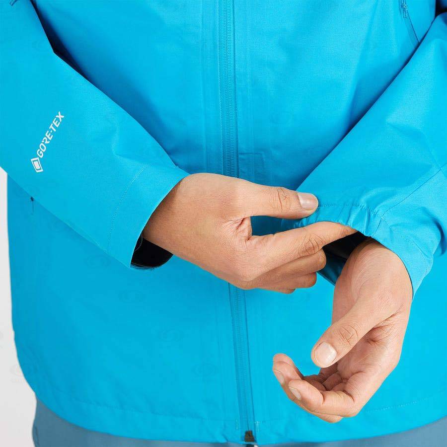 Salomon Jackets OUTLINE GORE-TEX 2.5 LAYERS Men's Softshell Jackets Blue | AU-L1319