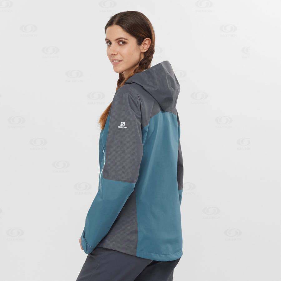 Salomon Jackets OUTLINE GORE-TEX HYBRID Women's Softshell Jackets Blue | AU-A2207