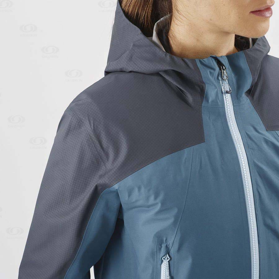 Salomon Jackets OUTLINE GORE-TEX HYBRID Women's Softshell Jackets Blue | AU-A2207