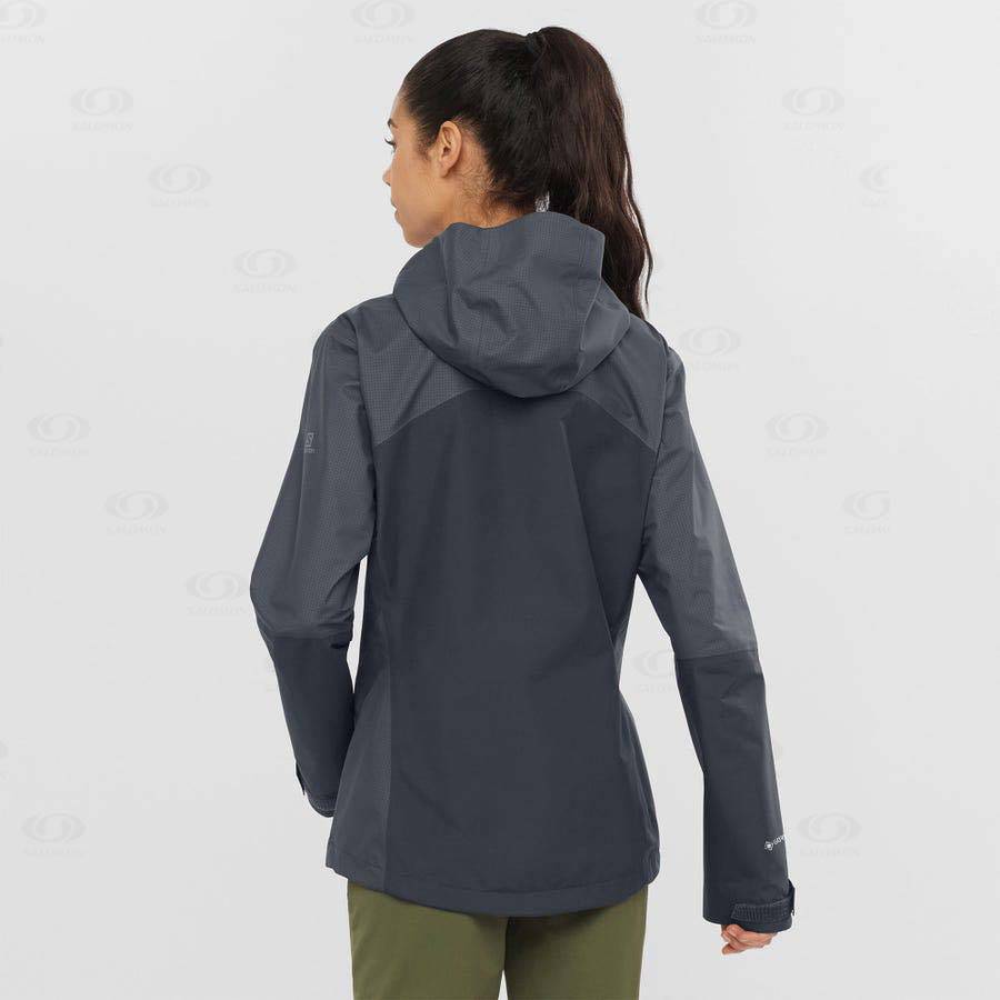 Salomon Jackets OUTLINE GORE-TEX HYBRID Women's Softshell Jackets Black | AU-O1096