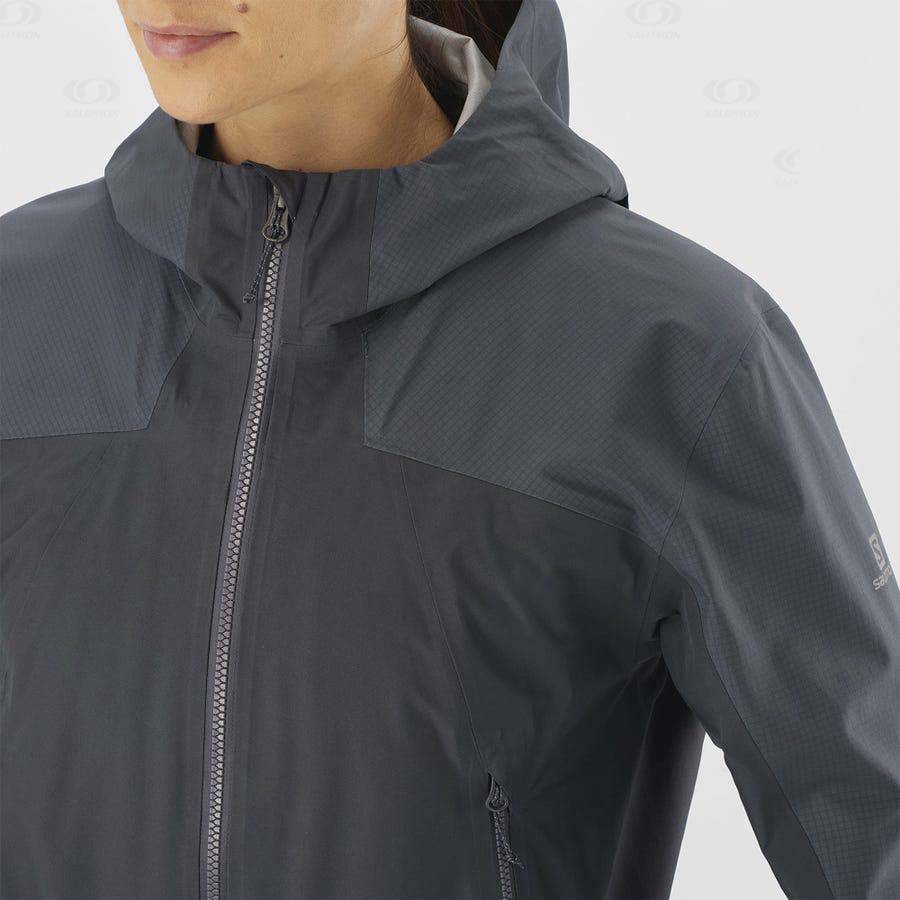 Salomon Jackets OUTLINE GORE-TEX HYBRID Women's Softshell Jackets Black | AU-O1096