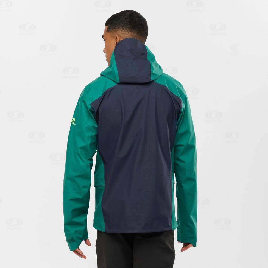 Salomon Jackets OUTPEAK GORE-TEX 3L Men's Softshell Jackets Green | AU-M1468