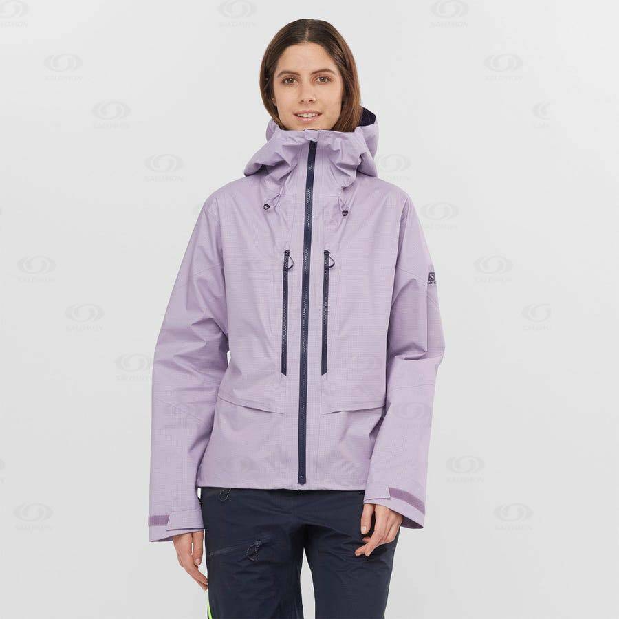 Salomon Jackets OUTPEAK GORE-TEX 3L Women's Softshell Jackets Purple | AU-A1955