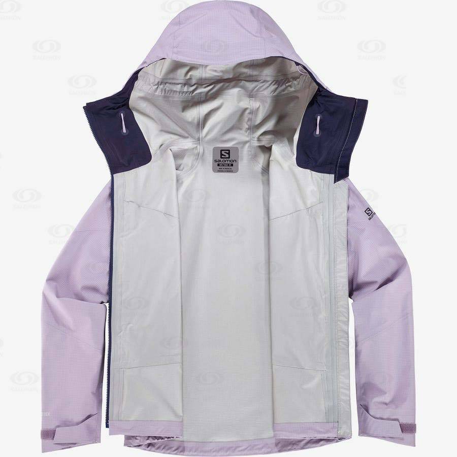 Salomon Jackets OUTPEAK GORE-TEX 3L Women's Softshell Jackets Purple | AU-A1955