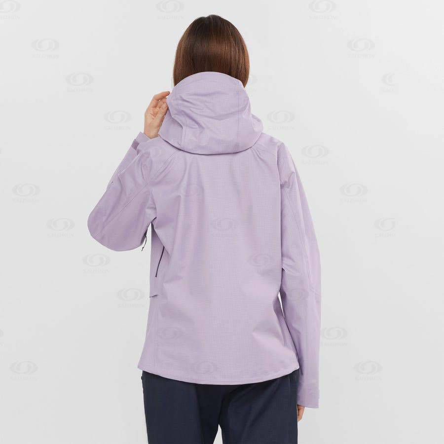 Salomon Jackets OUTPEAK GORE-TEX 3L Women's Softshell Jackets Purple | AU-A1955