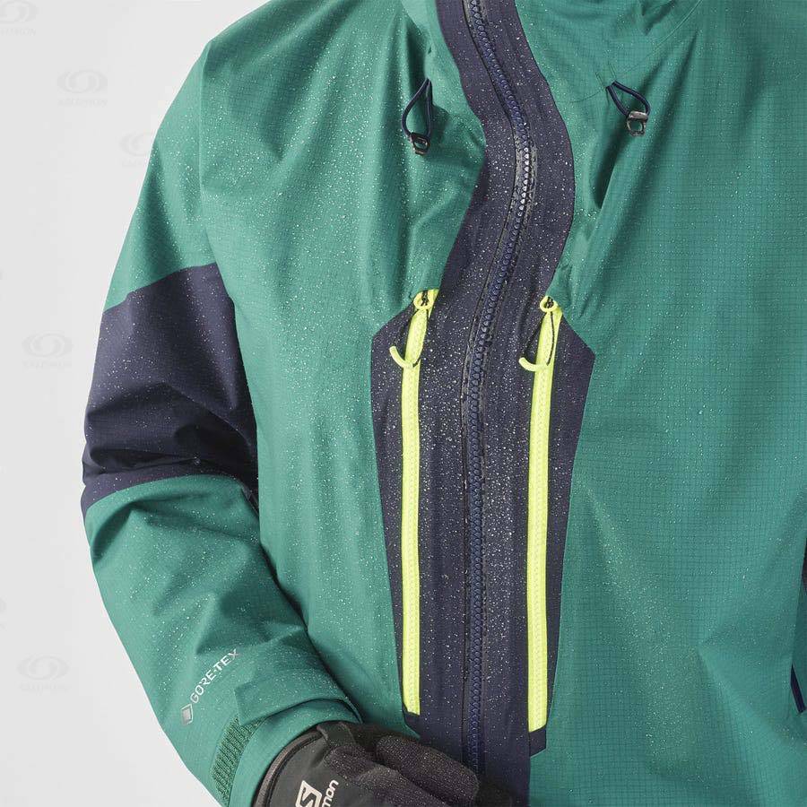 Salomon Jackets OUTPEAK GORE-TEX 3L Women's Softshell Jackets Green | AU-S2234