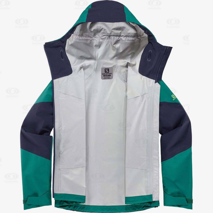 Salomon Jackets OUTPEAK GORE-TEX 3L Women's Softshell Jackets Green | AU-S2234