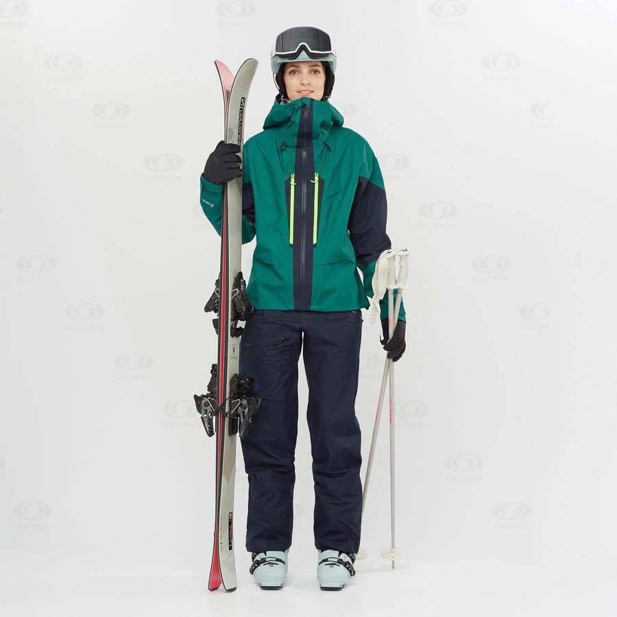 Salomon Jackets OUTPEAK GORE-TEX 3L Women's Softshell Jackets Green | AU-S2234