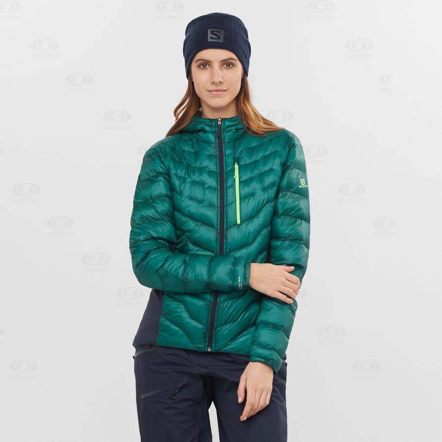 Salomon Jackets OUTPEAK PRIMALOFT Women's Softshell Jackets Green | AU-L1298