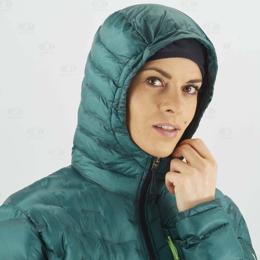 Salomon Jackets OUTPEAK PRIMALOFT Women's Softshell Jackets Green | AU-L1298