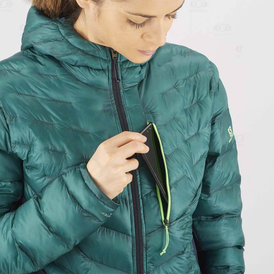 Salomon Jackets OUTPEAK PRIMALOFT Women's Softshell Jackets Green | AU-L1298