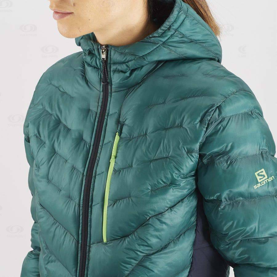 Salomon Jackets OUTPEAK PRIMALOFT Women's Softshell Jackets Green | AU-L1298