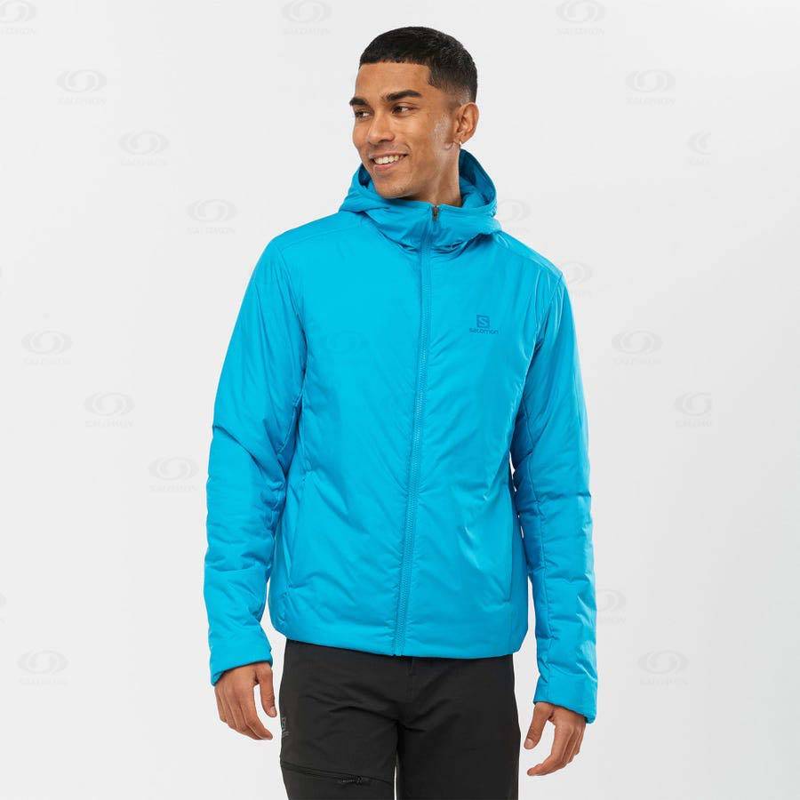 Salomon Jackets OUTRACK INSULATED Men's Softshell Jackets Blue | AU-W1330