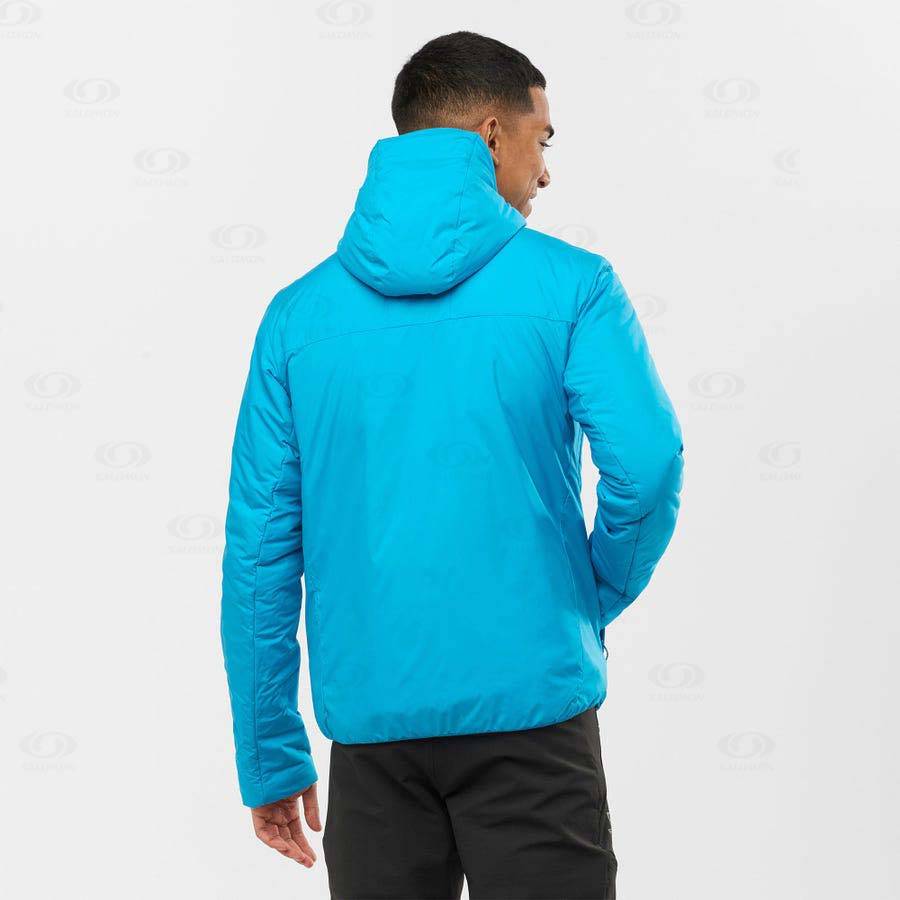 Salomon Jackets OUTRACK INSULATED Men's Softshell Jackets Blue | AU-W1330