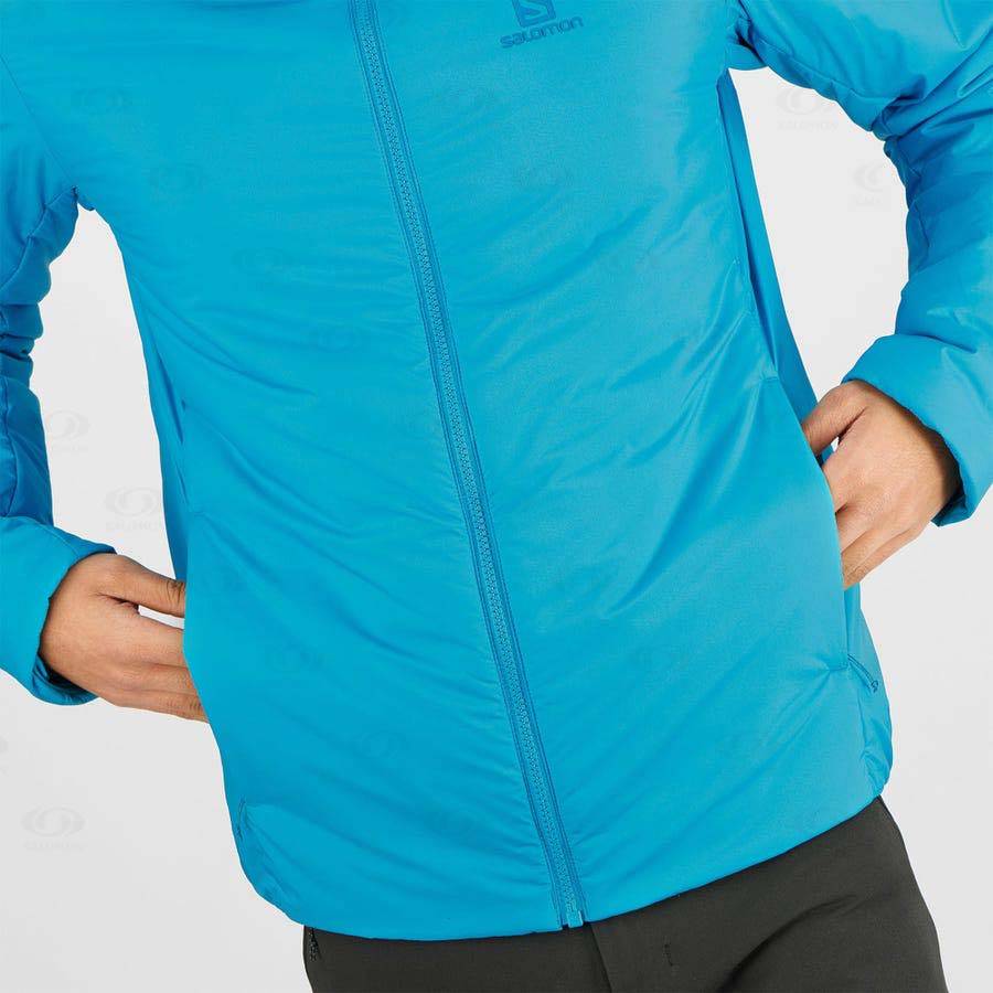 Salomon Jackets OUTRACK INSULATED Men's Softshell Jackets Blue | AU-W1330