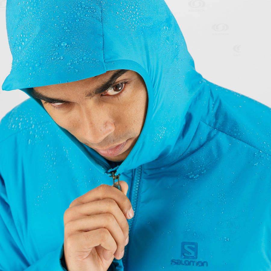 Salomon Jackets OUTRACK INSULATED Men's Softshell Jackets Blue | AU-W1330