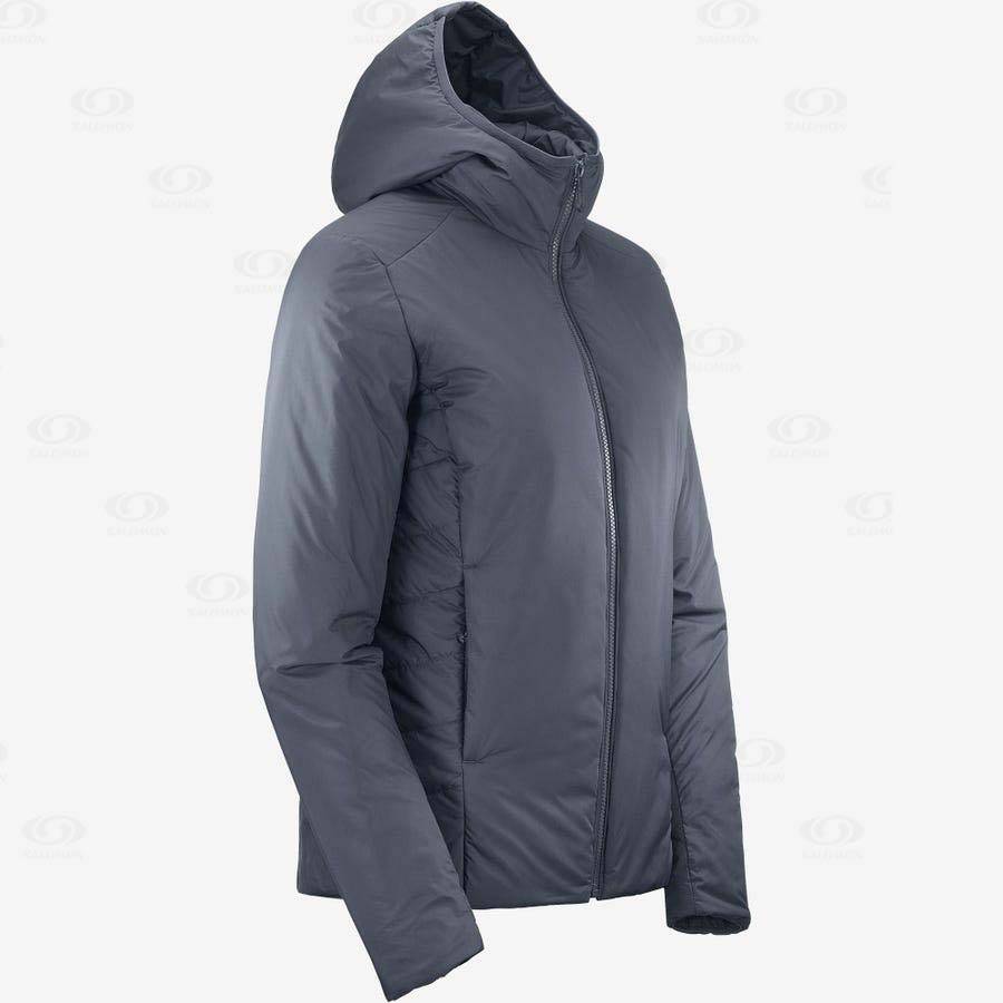 Salomon Jackets OUTRACK INSULATED Women's Softshell Jackets Navy | AU-L2096