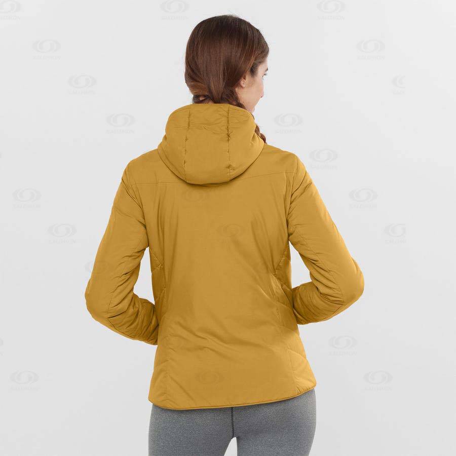 Salomon Jackets OUTRACK INSULATED Women's Softshell Jackets Yellow | AU-O2496