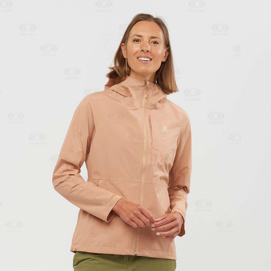 Salomon Jackets OUTRACK WATERPROOF 2.5L Women's Softshell Jackets Pink | AU-A2193