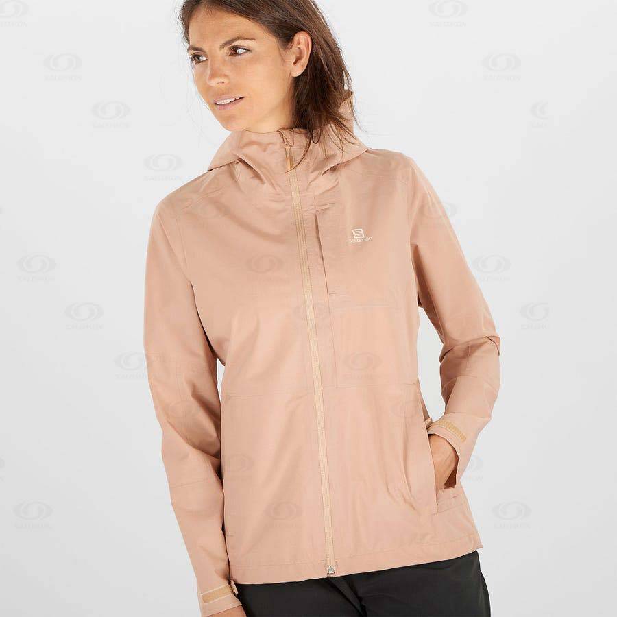 Salomon Jackets OUTRACK WATERPROOF 2.5L Women's Softshell Jackets Pink | AU-A2193