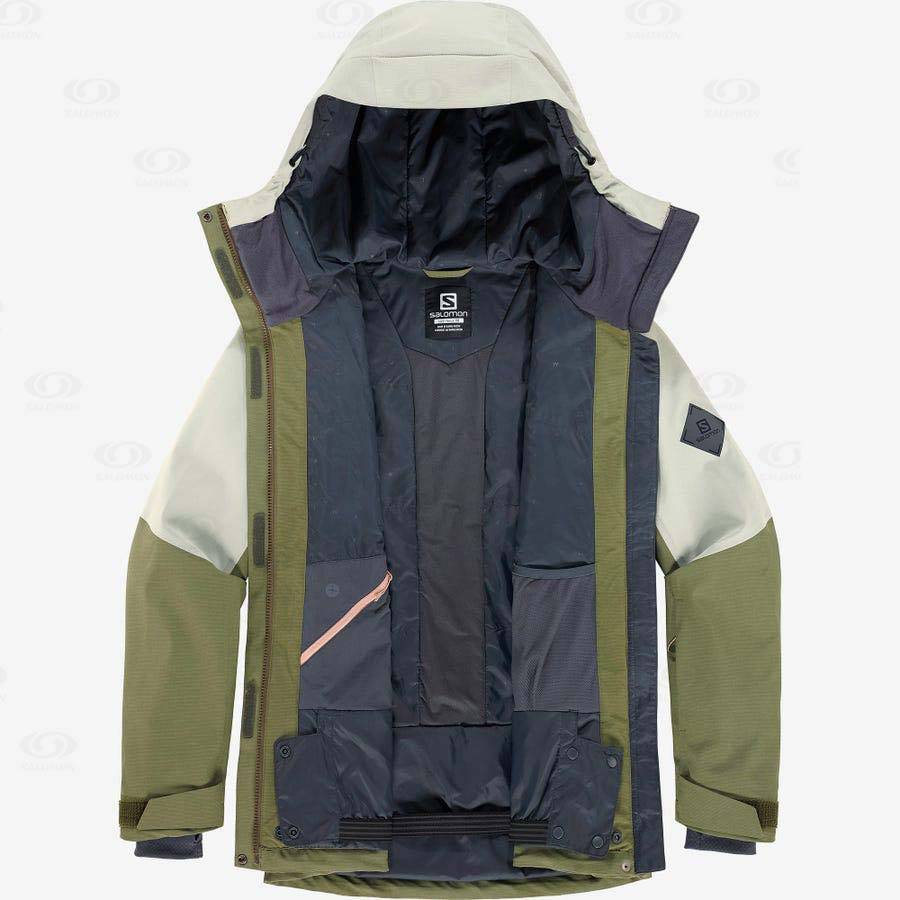 Salomon Jackets PROOF LIGHT Women's Softshell Jackets Olive | AU-M2175