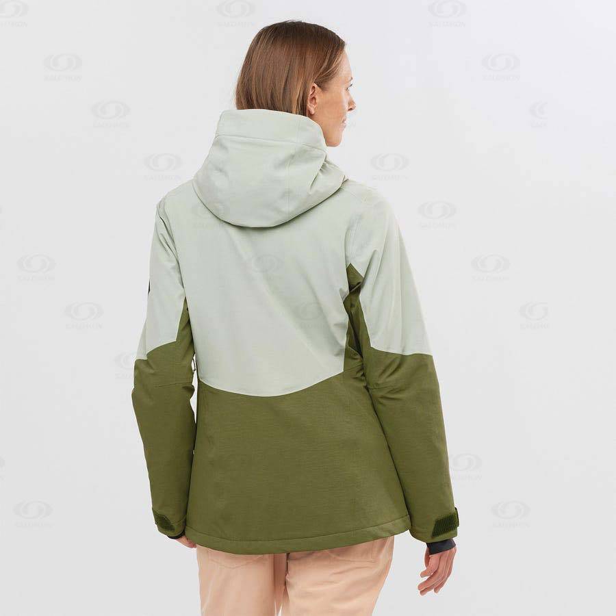 Salomon Jackets PROOF LIGHT Women's Softshell Jackets Olive | AU-M2175