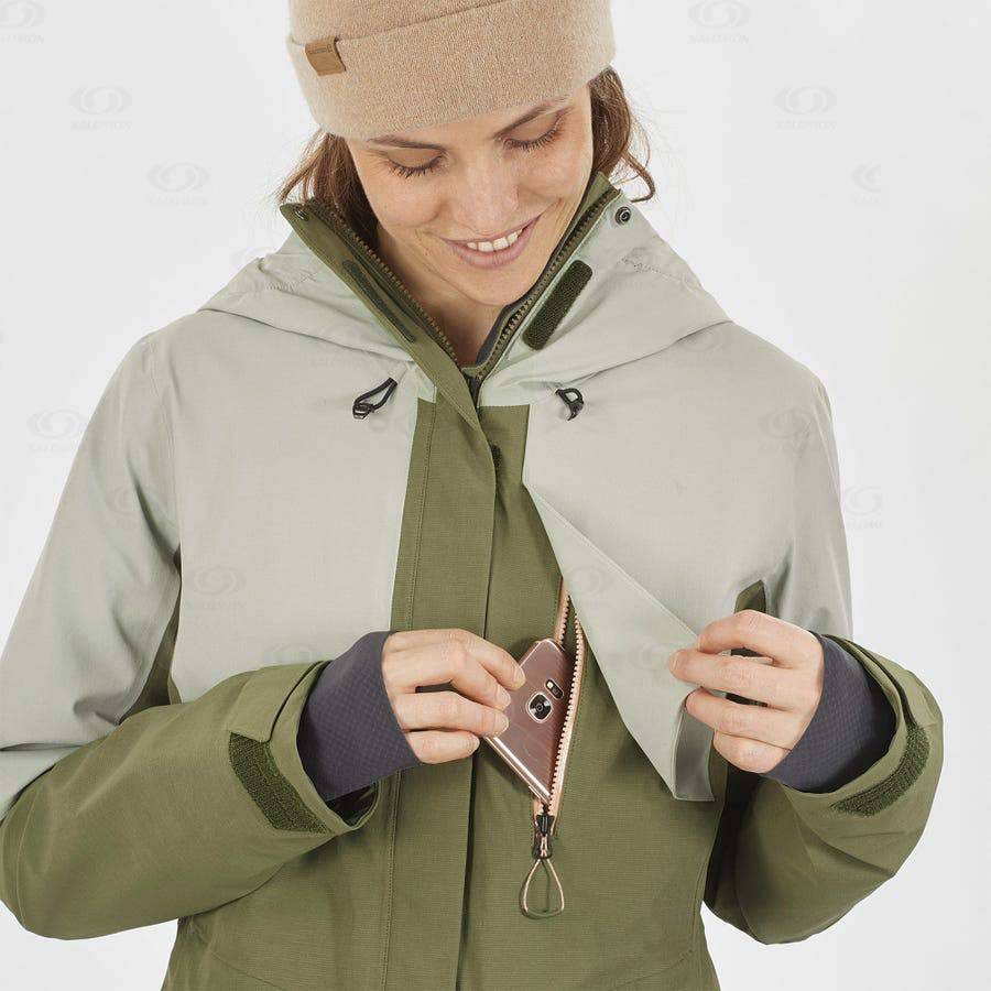 Salomon Jackets PROOF LIGHT Women's Softshell Jackets Olive | AU-M2175