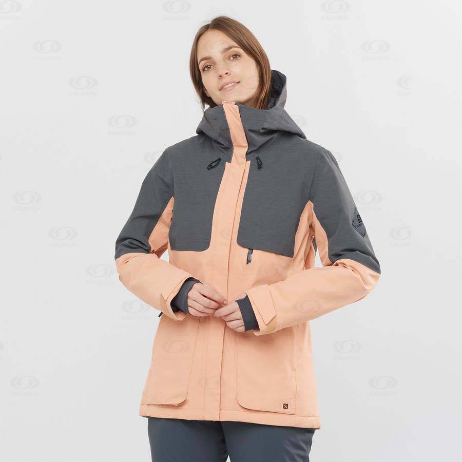 Salomon Jackets PROOF LIGHT Women's Softshell Jackets Brown | AU-O2505