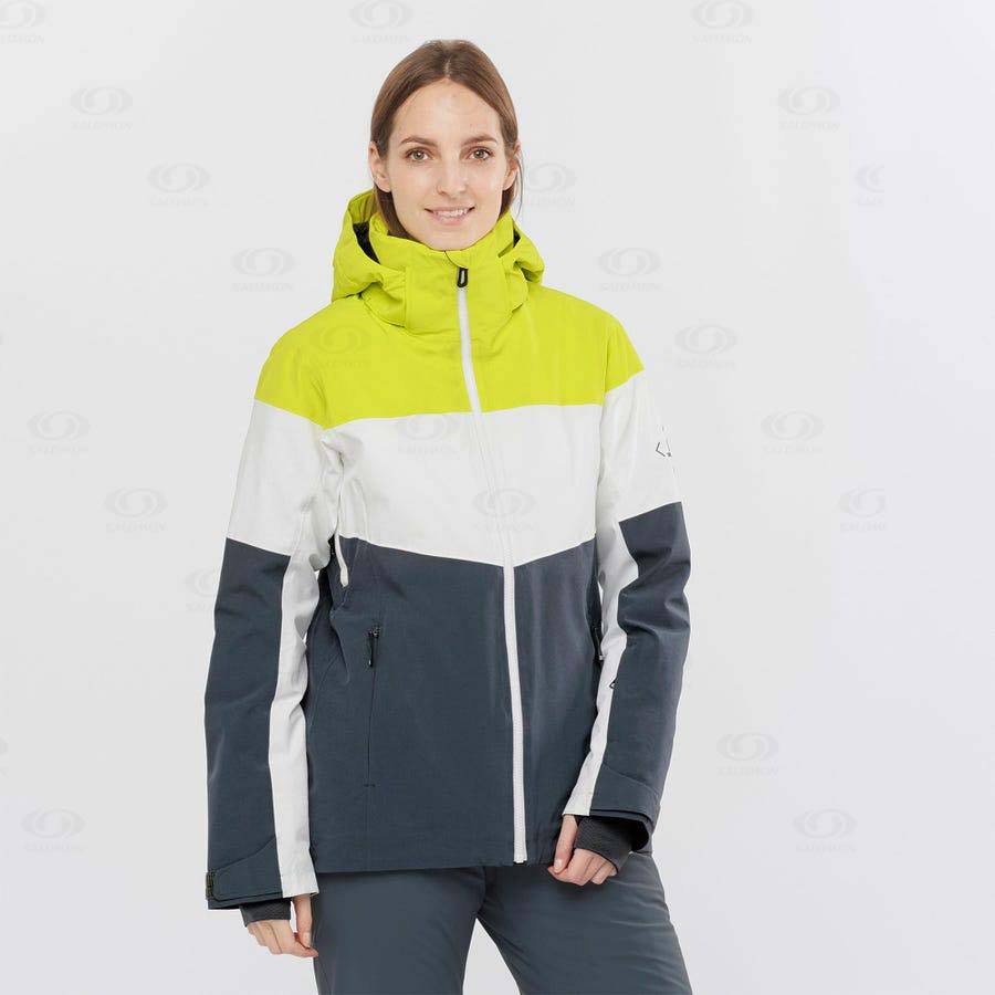 Salomon Jackets SLALOM Women's Softshell Jackets Green | AU-M1447