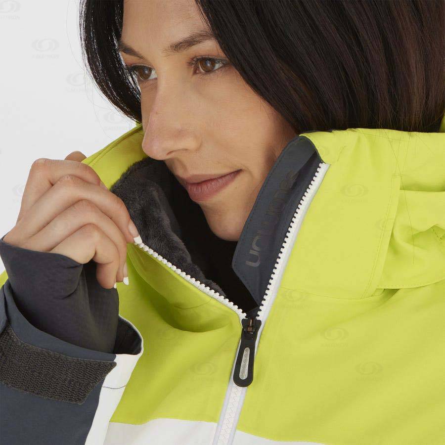 Salomon Jackets SLALOM Women's Softshell Jackets Green | AU-M1447