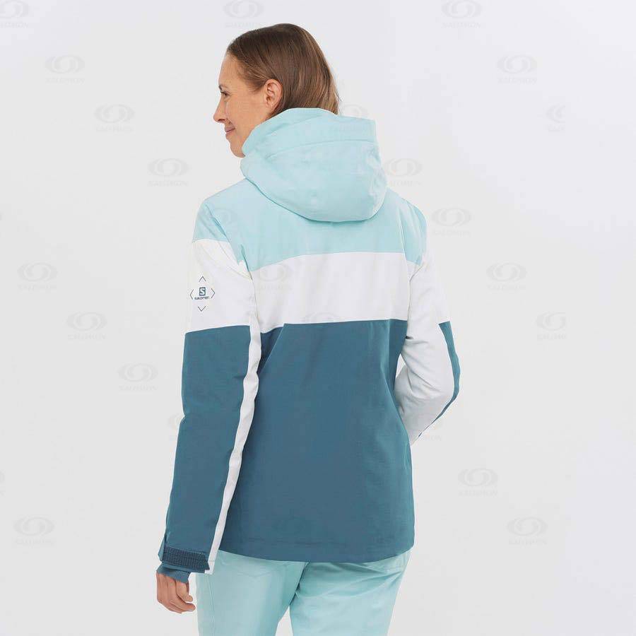 Salomon Jackets SLALOM Women's Softshell Jackets Blue | AU-M2546