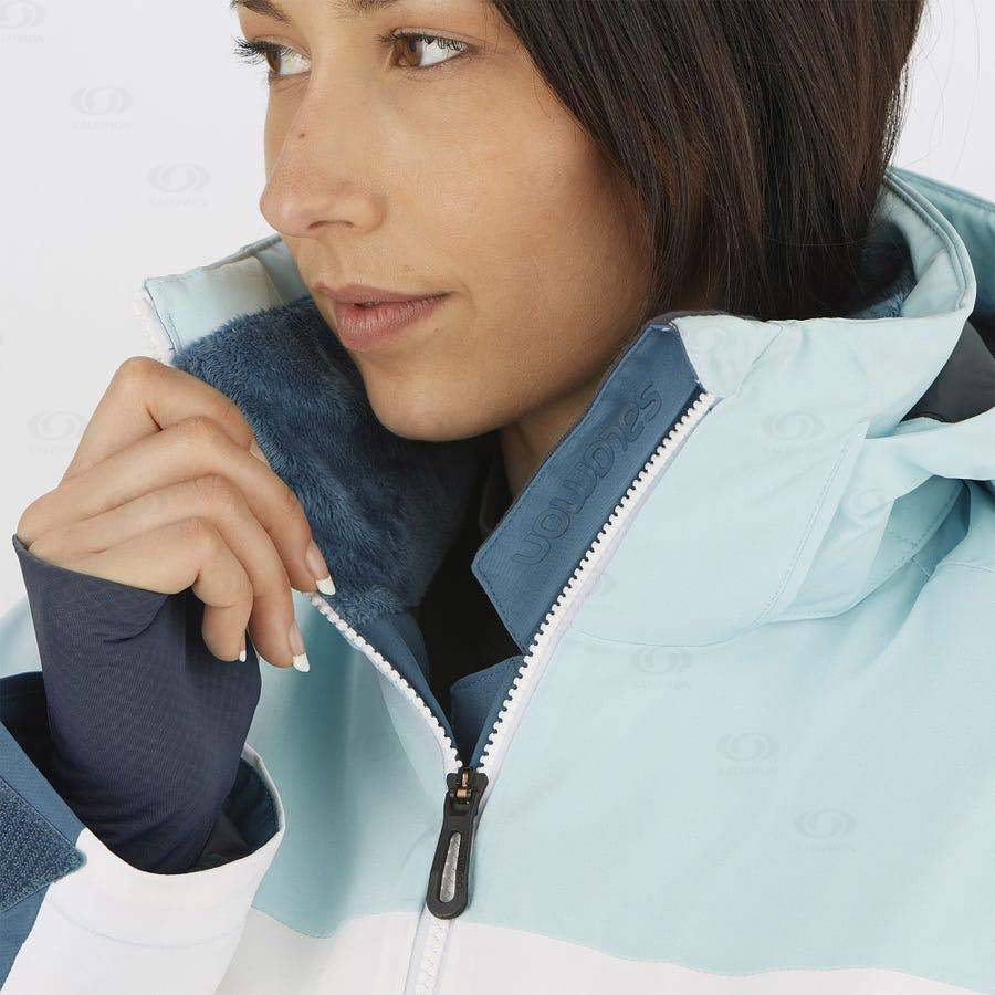 Salomon Jackets SLALOM Women's Softshell Jackets Blue | AU-M2546